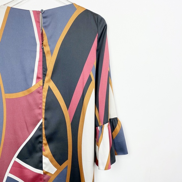 El Corte Ingles Ruffle Sleeve Flowing Dress Printe - Picture 10 of 16